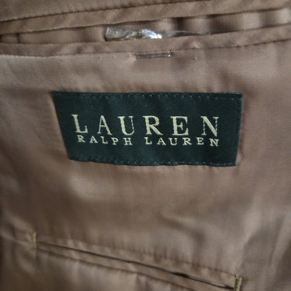 Ralph Lauren Men's Silk Tan Preppy Blazer Jacket Size 48R Old Money Quiet Luxury - Picture 7 of 10